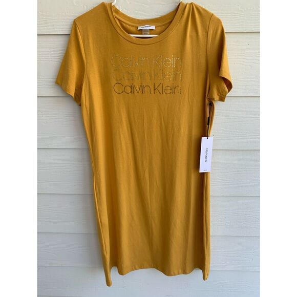 Calvin Klein Logo  T-Shirt Dress size Medium - Picture 3 of 7